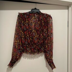 Free people Floral blouse Large NWOT